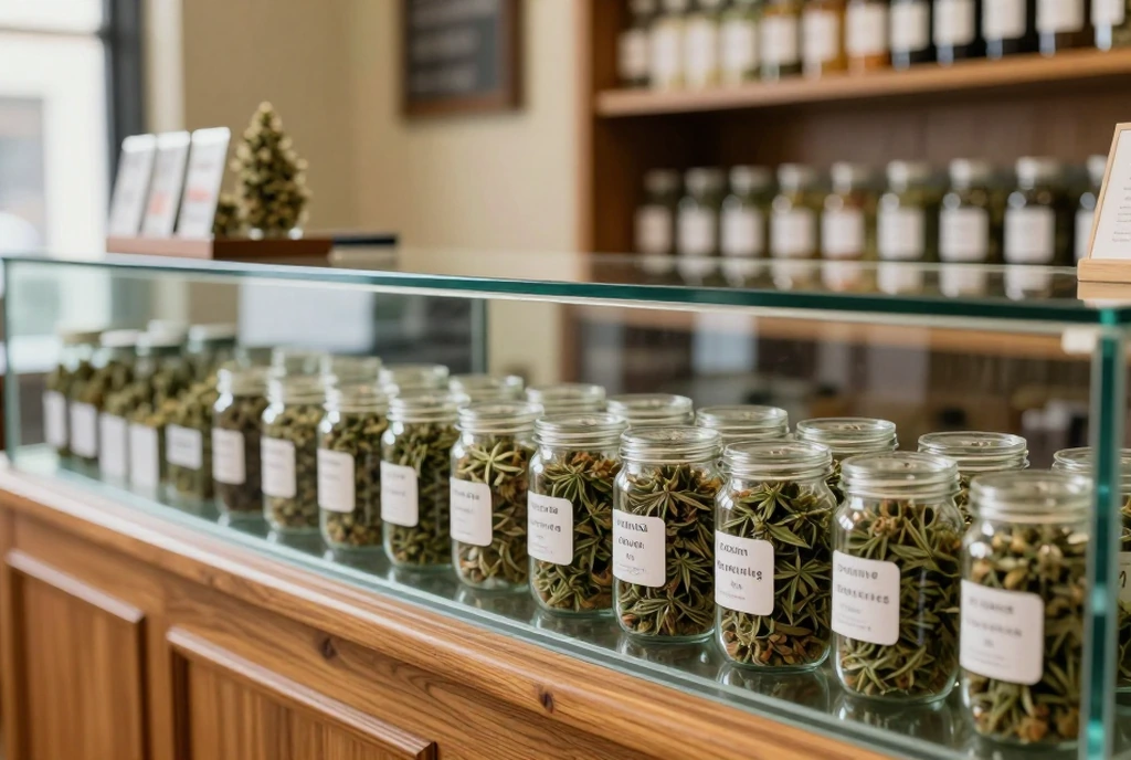 Licensed dispensary product display